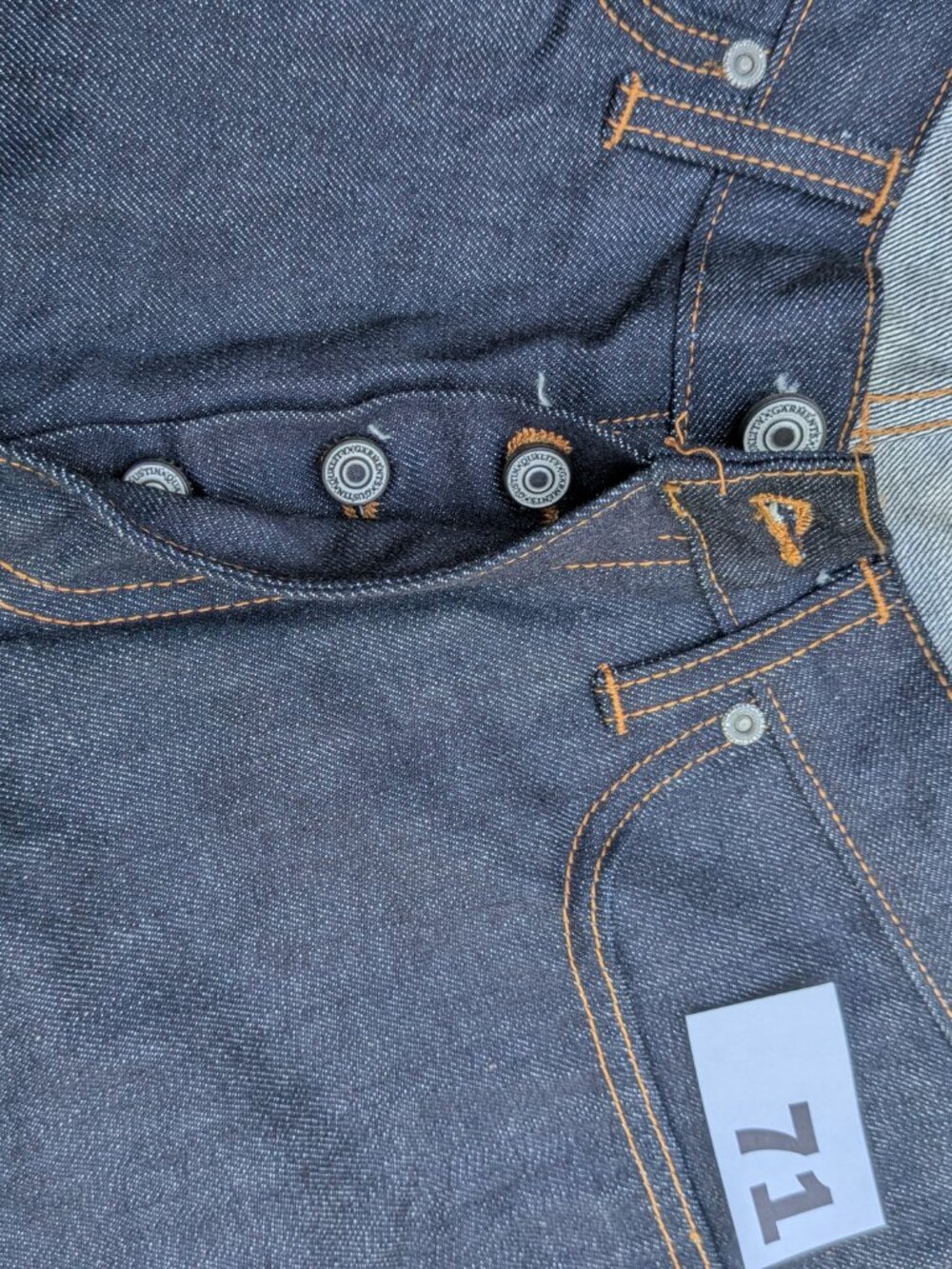 Gustin Selvedge Denim Jeans Men's Size 34 Slim, Inseam 34.25 Inches. - Picture 4 of 13